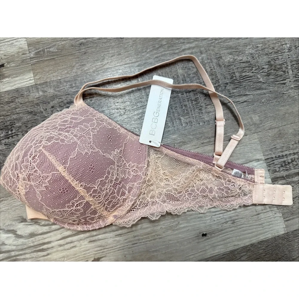 BCBGeneration‎ Underwire Push Up Bra 36 D Padded Adjustable Straps Lace